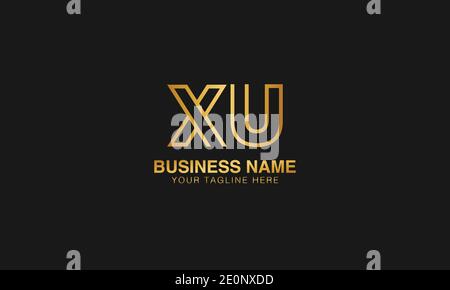 XU X U initial logo | initial  based abstract modern minimal creative logo, vector template image. luxury logotype logo. Typography  initials logo. Stock Vector