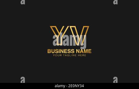 YV Y  V initial logo | initial  based abstract modern minimal creative logo, vector template image. luxury logotype logo. Typography  initials logo. Stock Vector