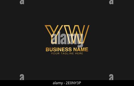 YW Y W initial logo | initial  based abstract modern minimal creative logo, vector template image. luxury logotype logo. Typography  initials logo. Stock Vector