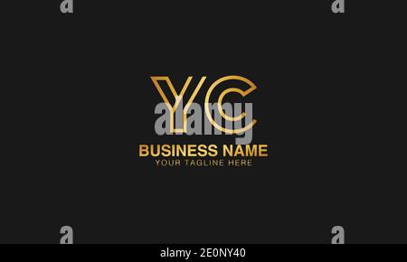 YC Y C initial logo | initial  based abstract modern minimal creative logo, vector template image. luxury logotype logo. Typography  initials logo. Stock Vector