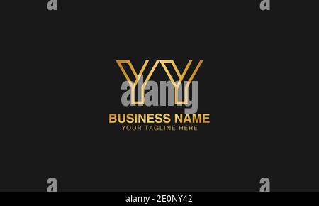 YY Y initial logo | initial  based abstract modern minimal creative logo, vector template image. luxury logotype logo. Typography  initials logo. Stock Vector