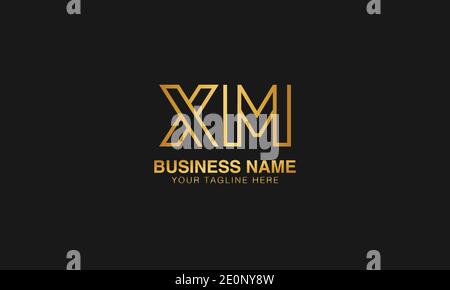 XM X M initial logo | initial  based abstract modern minimal creative logo, vector template image. luxury logotype logo. Typography  initials logo. Stock Vector