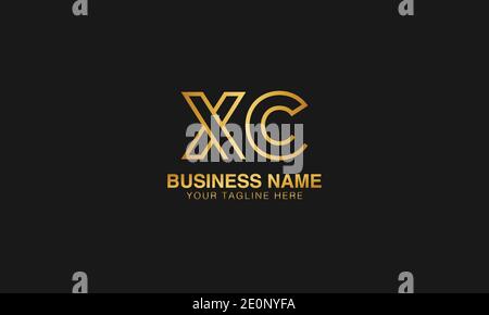 XC X C initial logo | initial  based abstract modern minimal creative logo, vector template image. luxury logotype logo. Typography  initials logo. Stock Vector