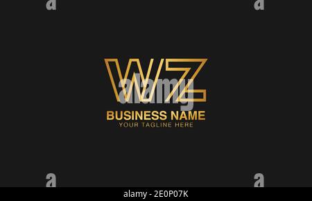 WZ W Z initial logo | initial  based abstract modern minimal creative logo, vector template image. luxury logotype logo. Typography  initials logo. Stock Vector