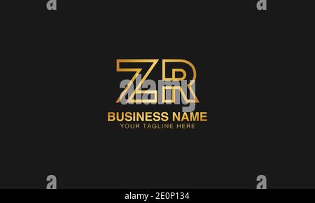 ZR Z R initial logo | initial  based abstract modern minimal creative logo, vector template image. luxury logotype logo. Typography  initials logo. Stock Vector