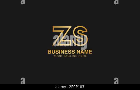 ZS Z S initial logo | initial  based abstract modern minimal creative logo, vector template image. luxury logotype logo. Typography  initials logo. Stock Vector