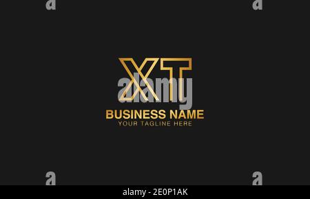 XT X T initial logo | initial  based abstract modern minimal creative logo, vector template image. luxury logotype logo. Typography  initials logo. Stock Vector