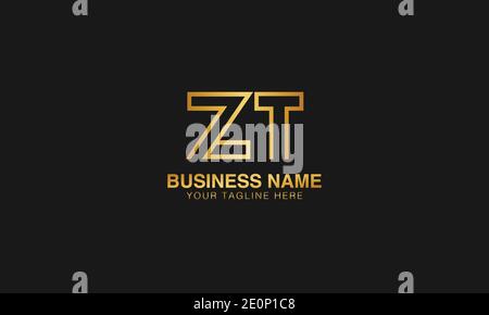 ZT  Z T initial logo | initial  based abstract modern minimal creative logo, vector template image. luxury logotype logo. Typography  initials logo. Stock Vector
