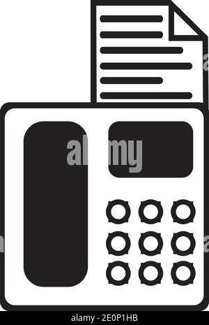 fax machine Logo Template vector icon design Stock Vector