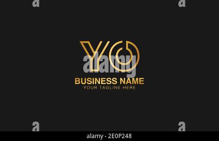 YO Y O initial logo | initial  based abstract modern minimal creative logo, vector template image. luxury logotype logo. Typography  initials logo. Stock Vector