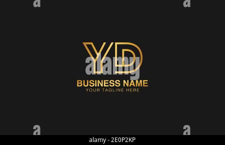 YD Y D initial logo | initial  based abstract modern minimal creative logo, vector template image. luxury logotype logo. Typography  initials logo. Stock Vector