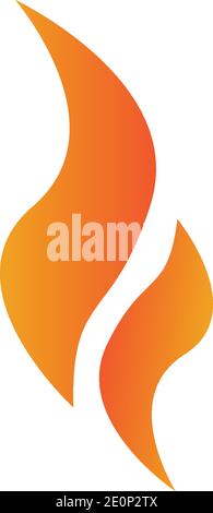 Fire with flame  Logo  Vector icon illustration Stock Vector