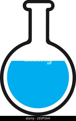 laboratory glass icon .... laboratory flask icon vector. flask vector graphic illustration ,laboratory glass icon Stock Vector
