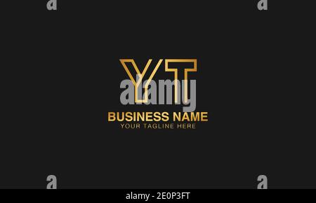 YT Y T initial logo | initial  based abstract modern minimal creative logo, vector template image. luxury logotype logo. Typography  initials logo. Stock Vector