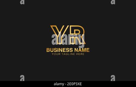 YR Y R  initial logo | initial  based abstract modern minimal creative logo, vector template image. luxury logotype logo. Typography  initials logo. Stock Vector