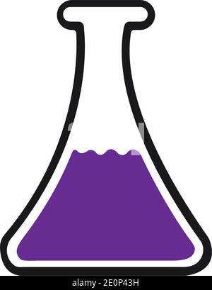 laboratory glass icon .... laboratory flask icon vector. flask vector graphic illustration ,laboratory glass icon Stock Vector