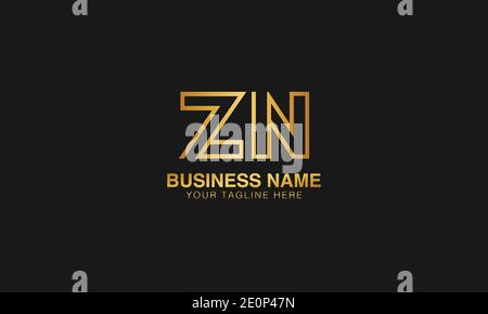 ZN Z N initial logo | initial  based abstract modern minimal creative logo, vector template image. luxury logotype logo. Typography  initials logo. Stock Vector