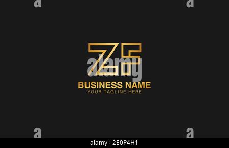 ZF Z F initial logo | initial  based abstract modern minimal creative logo, vector template image. luxury logotype logo. Typography  initials logo. Stock Vector