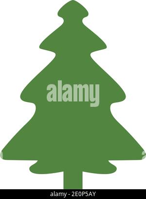 Cedar tree illustration logo design template Stock Vector