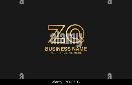 ZQ Z Q initial logo | initial  based abstract modern minimal creative logo, vector template image. luxury logotype logo. Typography  initials logo. Stock Vector