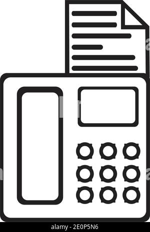 fax machine Logo Template vector icon design Stock Vector