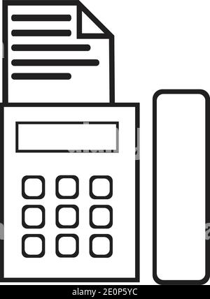fax machine Logo Template vector icon design Stock Vector