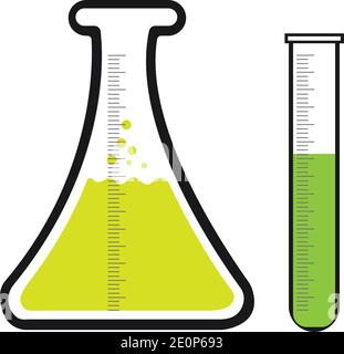 laboratory glass icon .... laboratory flask icon vector. flask vector graphic illustration ,laboratory glass icon Stock Vector