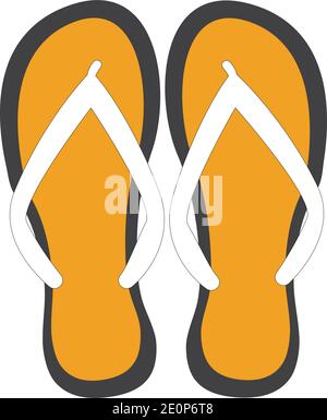 flip flop and Slippers isolated icon vector trendy illustration design template Stock Vector