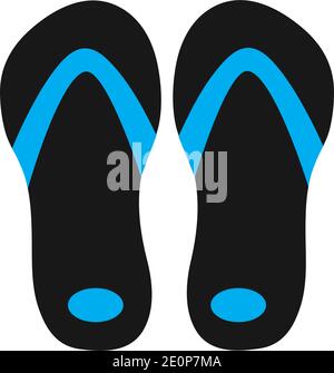 flip flop and Slippers isolated icon vector trendy illustration design template Stock Vector