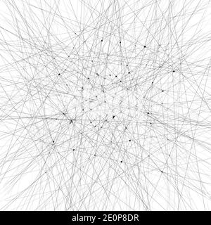 Neural connections. Artificial Intelligence. Many linear connections. Big data concept. Abstract technology background. Vector illustration. Stock Vector