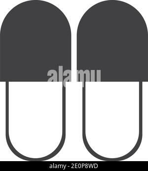 flip flop and Slippers isolated icon vector trendy illustration design template Stock Vector