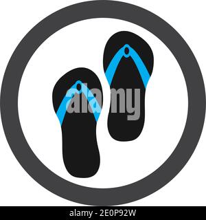 flip flop and Slippers isolated icon vector trendy illustration design template Stock Vector