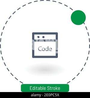 broswer vector icon editable stroke outline icons for web and mobile Stock Vector