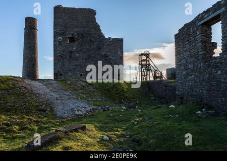 An old lead mine - Magpie Mine - at Sheldon in the Peak District National Park, Derbyshire Stock Photo