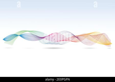 Colorful abstract sound waves vector Stock Vector