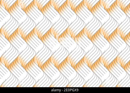Yellow linear wave pattern background Stock Vector