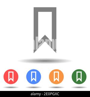 Bookmark icon vector logo with a isolated background Stock Vector