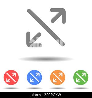 Maximize arrow icon vector logo with isolated background Stock Vector