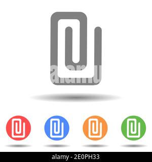 Attachment icon vector logo with isolated background Stock Vector