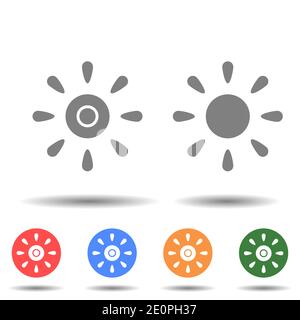 Brightness icon vector logo isolated on background Stock Vector