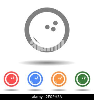 Bowling ball icon vector logo with a isolated background Stock Vector