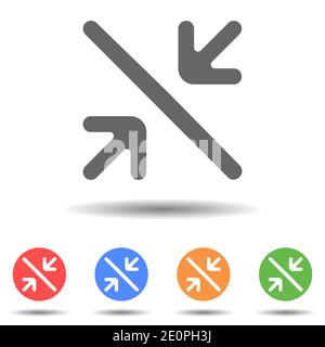 Arrow inside icon vector logo with isolated background Stock Vector
