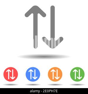 Arrow up down icon vector logo with isolated background Stock Vector