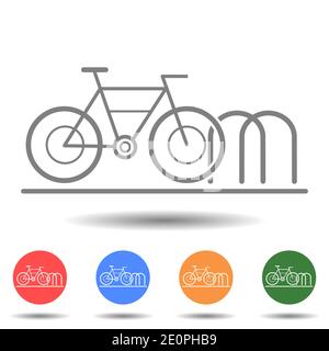 Bicycle parking icon vector logo isolated on background Stock Vector