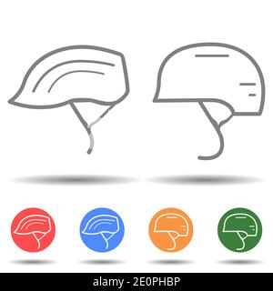Bicycle helmet icon vector logo isolated on background Stock Vector