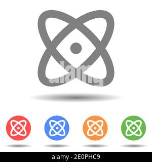 Atom abstract icon vector logo with isolated background Stock Vector