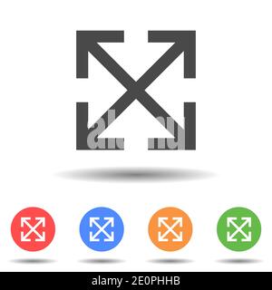 Expansion arrow icon vector logo with isolated background Stock Vector