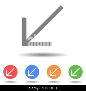 Arrow left icon vector logo with isolated background Stock Vector