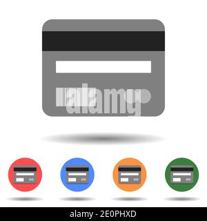 Credit card backside icon vector logo isolated on background Stock Vector