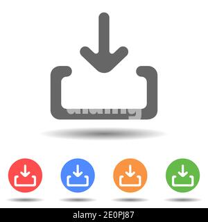 Download arrow down vector logo with isolated background Stock Vector